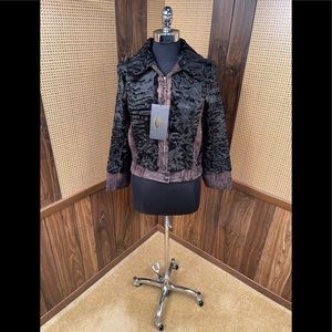 NWT Giorgio Emporio Made In Italy Persian Lamb Fur Coat Jacket XS